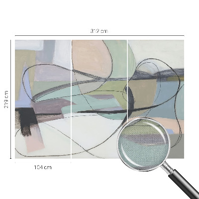 Samolepilna fototapeta za dnevno sobo Pastelne črte