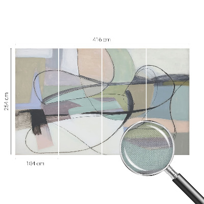 Samolepilna fototapeta za dnevno sobo Pastelne črte