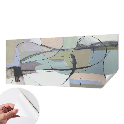 Samolepilna fototapeta za dnevno sobo Pastelne črte