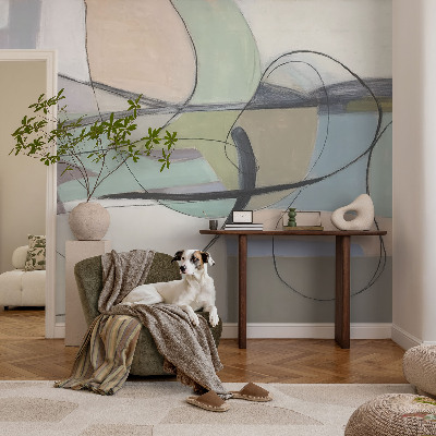 Samolepilna fototapeta za dnevno sobo Pastelne črte