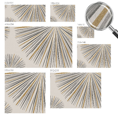 Samolepilna fototapeta za spalnico z geometrijnim motivom ventilatorjev