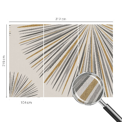Samolepilna fototapeta za spalnico z geometrijnim motivom ventilatorjev