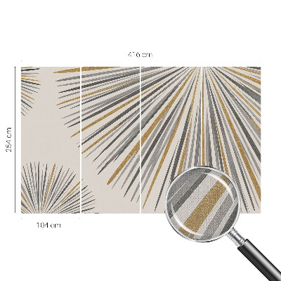 Samolepilna fototapeta za spalnico z geometrijnim motivom ventilatorjev