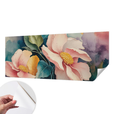 Samolepilna fototapeta za dnevno sobo Cvetlična eleganca