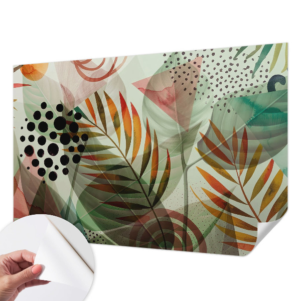 Samolepilna fototapeta za spalnico Abstraktni listi