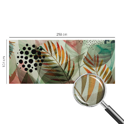 Samolepilna fototapeta za spalnico z motivom abstraktnih listov