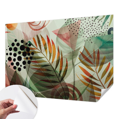 Samolepilna fototapeta za spalnico Abstraktni listi