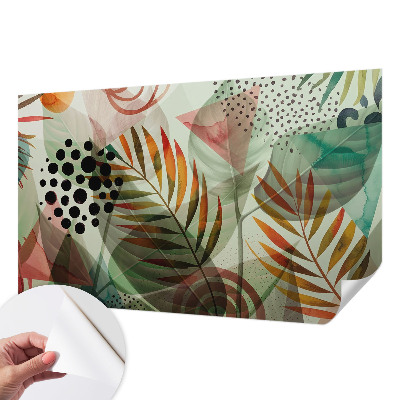 Samolepilna fototapeta za spalnico Abstraktni listi