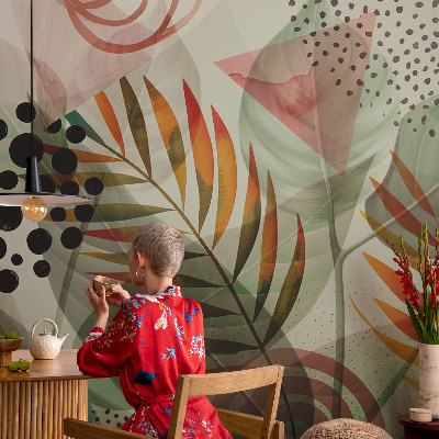 Samolepilna fototapeta za spalnico Abstraktni listi