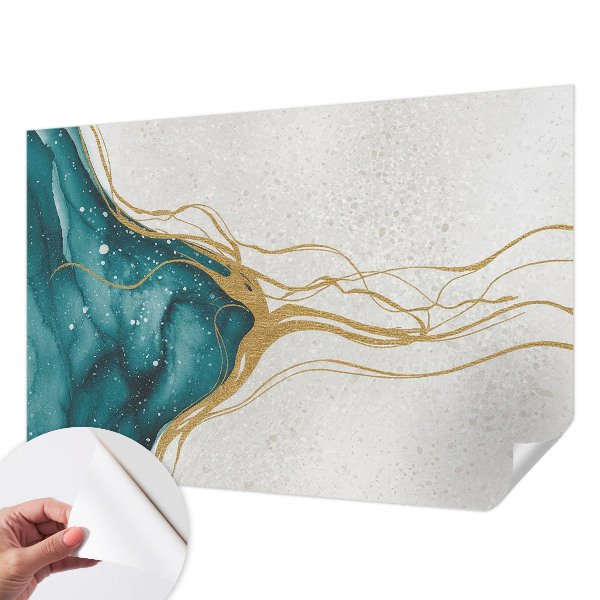 3D fototapeta Turkizne črte