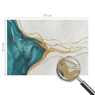 3D fototapeta z motivom turkiznih črt