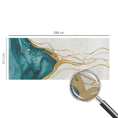 3D fototapeta z motivom turkiznih črt