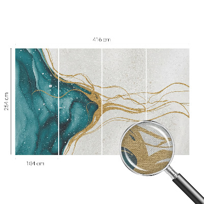 3D fototapeta Turkizne črte