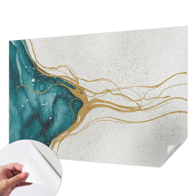 3D fototapeta Turkizne črte