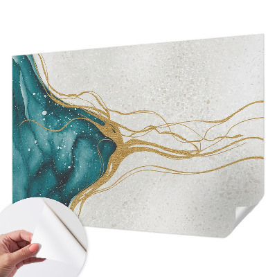 3D fototapeta Turkizne črte