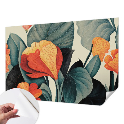 Samolepilna fototapeta za dnevno sobo Barvite rože