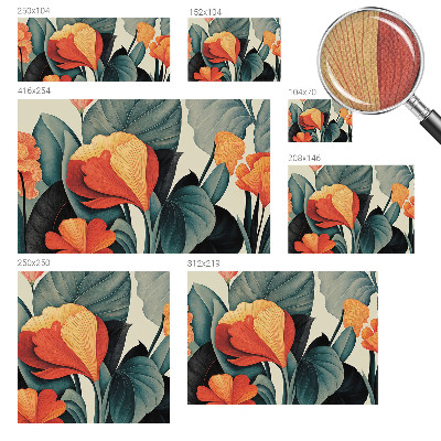 Samolepilna fototapeta za dnevno sobo Barvite rože