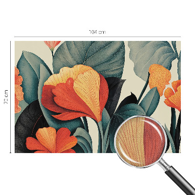 Samolepilna fototapeta za dnevno sobo Barvite rože