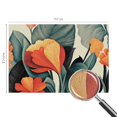 Samolepilna fototapeta za dnevno sobo Barvite rože