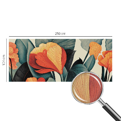 Samolepilna fototapeta za dnevno sobo Barvite rože