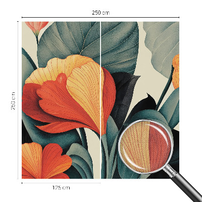 Samolepilna fototapeta za dnevno sobo Barvite rože