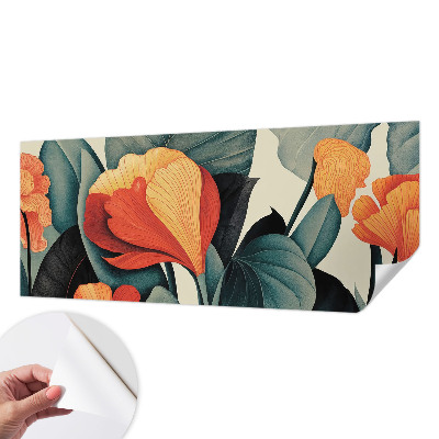 Samolepilna fototapeta za dnevno sobo Barvite rože