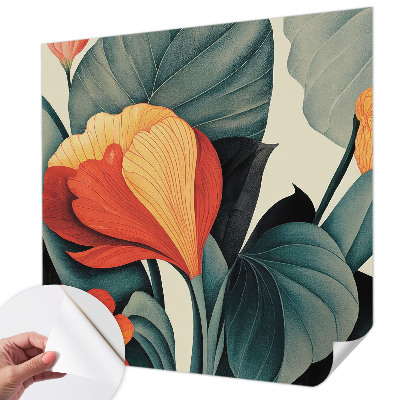 Samolepilna fototapeta za dnevno sobo Barvite rože