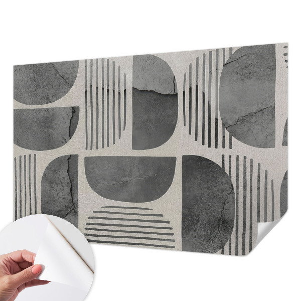 Samolepilna fototapeta za dnevno sobo z motivom geometrijskih oblik