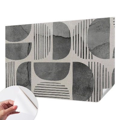 Samolepilna fototapeta za dnevno sobo z motivom geometrijskih oblik