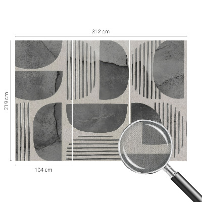 Samolepilna fototapeta za dnevno sobo z motivom geometrijskih oblik