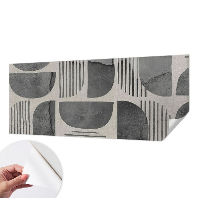 Samolepilna fototapeta za dnevno sobo z motivom geometrijskih oblik
