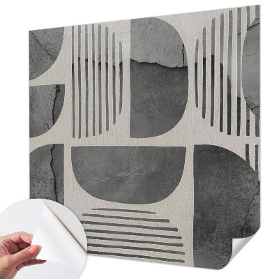 Samolepilna fototapeta za dnevno sobo z motivom geometrijskih oblik