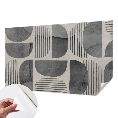 Samolepilna fototapeta za dnevno sobo z motivom geometrijskih oblik