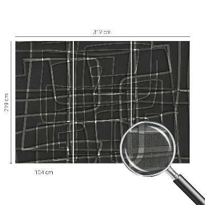 Samolepilna fototapeta za spalnico z motivom abstraktnih črt