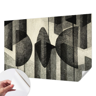 Samolepilna fototapeta za dnevno sobo z geometrijskimi oblikami