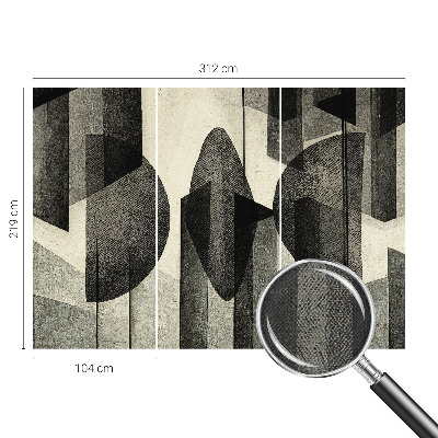 Samolepilna fototapeta za dnevno sobo z geometrijskimi oblikami