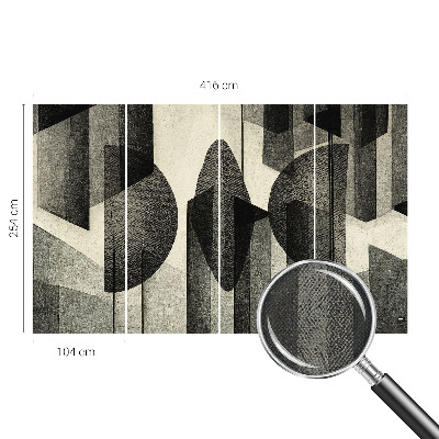Samolepilna fototapeta za dnevno sobo z geometrijskimi oblikami