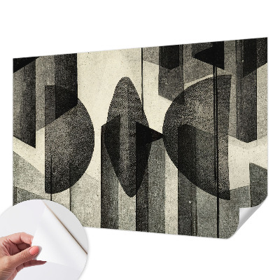 Samolepilna fototapeta za dnevno sobo z geometrijskimi oblikami