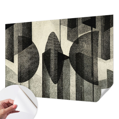Samolepilna fototapeta za dnevno sobo z geometrijskimi oblikami