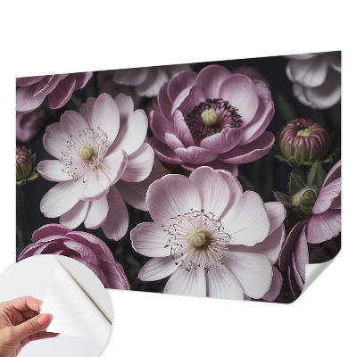 Samolepilna fototapeta za spalnico z motivom cvetlične elegance