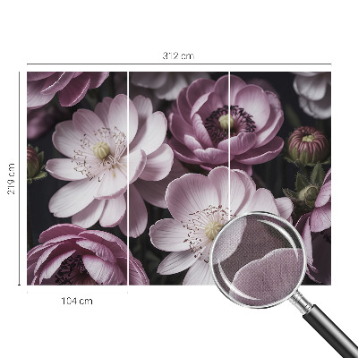 Samolepilna fototapeta za spalnico z motivom cvetlične elegance