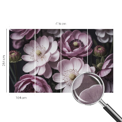 Samolepilna fototapeta za spalnico z motivom cvetlične elegance