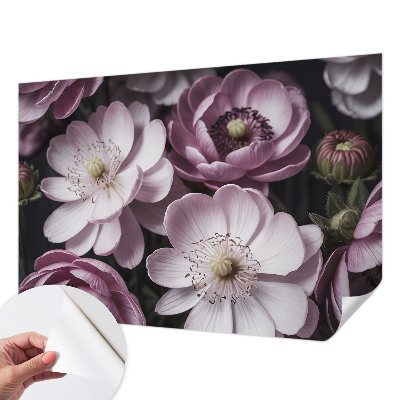 Samolepilna fototapeta za spalnico z motivom cvetlične elegance