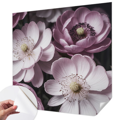 Samolepilna fototapeta za spalnico z motivom cvetlične elegance