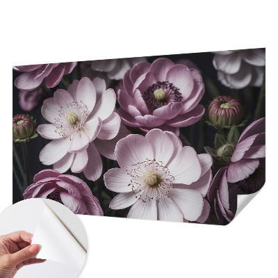 Samolepilna fototapeta za spalnico z motivom cvetlične elegance
