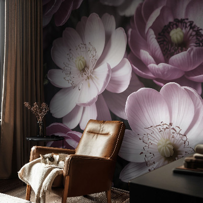 Samolepilna fototapeta za spalnico z motivom cvetlične elegance
