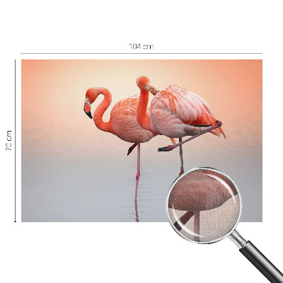 Samolepilna fototapeta z motivom nežnih flamingov