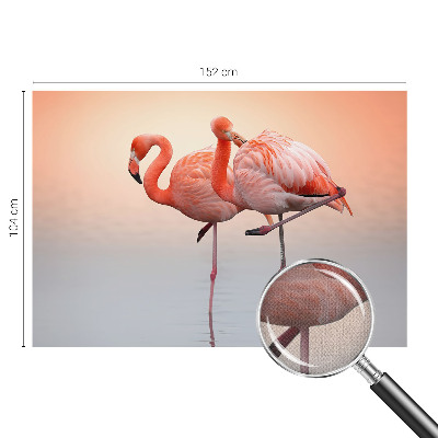 Samolepilna fototapeta z motivom nežnih flamingov