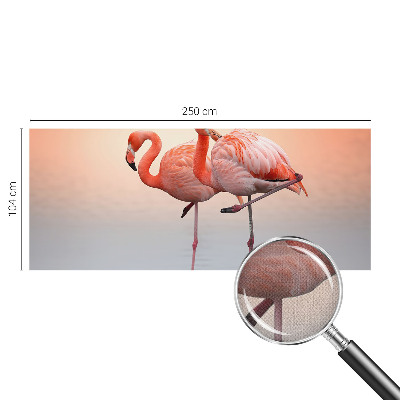 Samolepilna fototapeta z motivom nežnih flamingov