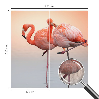 Samolepilna fototapeta z motivom nežnih flamingov